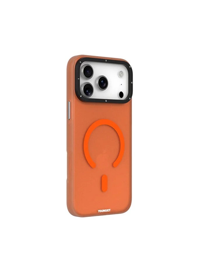 YOUNG KIT Youngkit Hidden Sand Series Magnetic Attachment Matte Texture For iPhone 17 Pro Max - Orange - Image 2